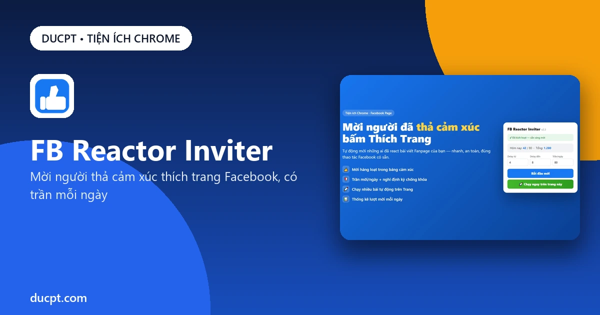Hướng dẫn FB Reactor Inviter