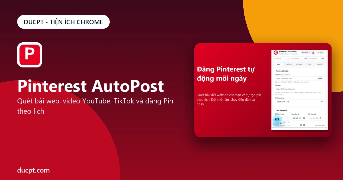 Hướng dẫn Pinterest AutoPost 1.4.0